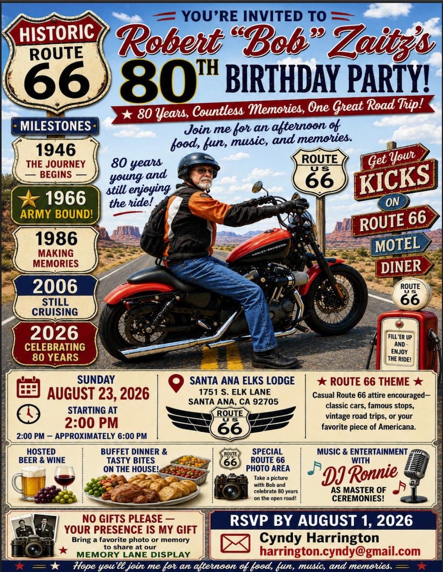 2026-08-23 Bob's Birthday At The Elks