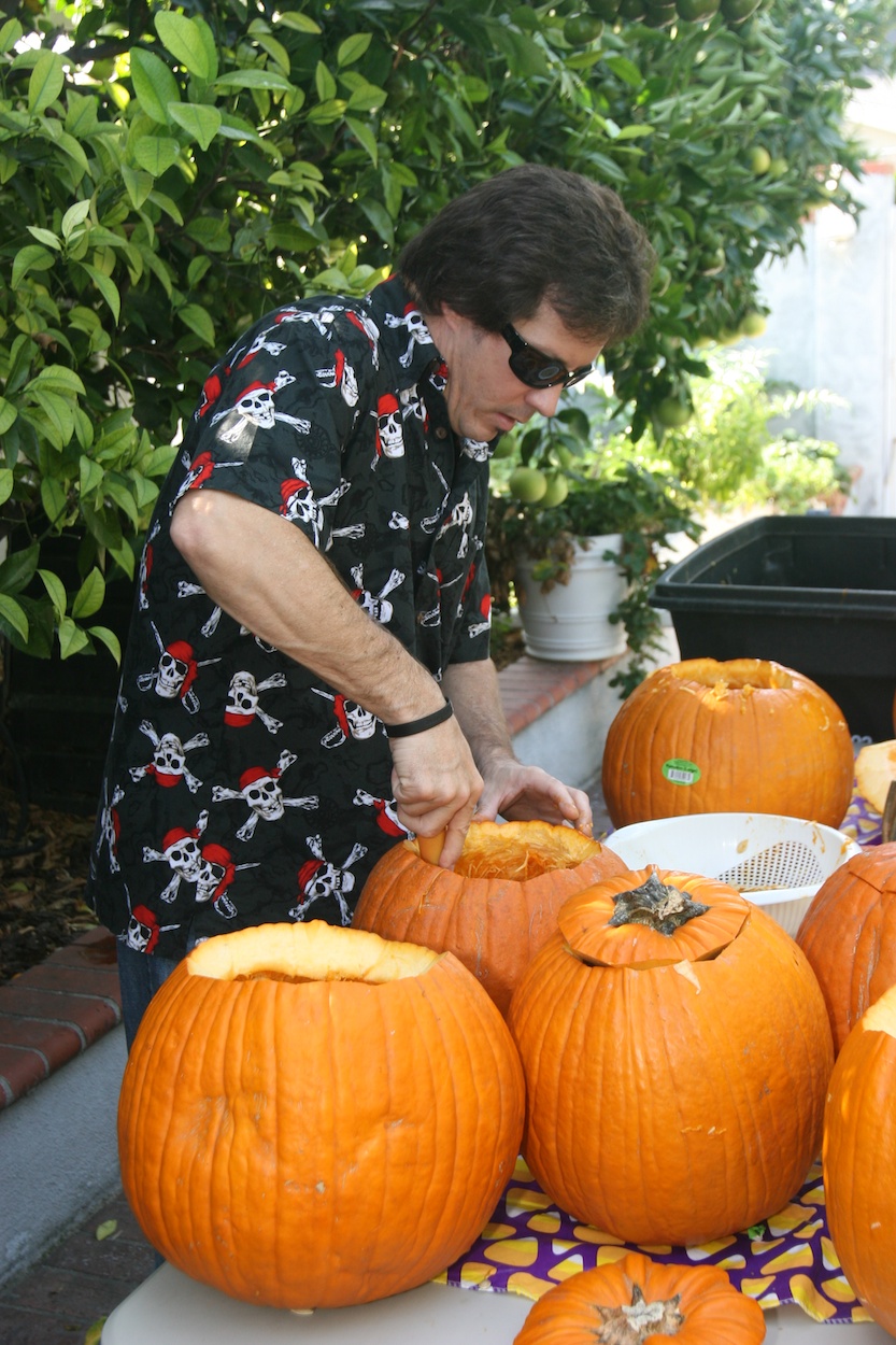 Pumpkin carving with family and friends 10/27/2013