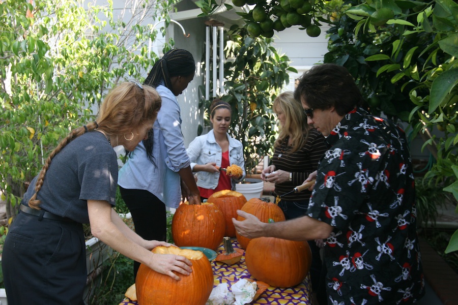 Pumpkin carving with family and friends 10/27/2013