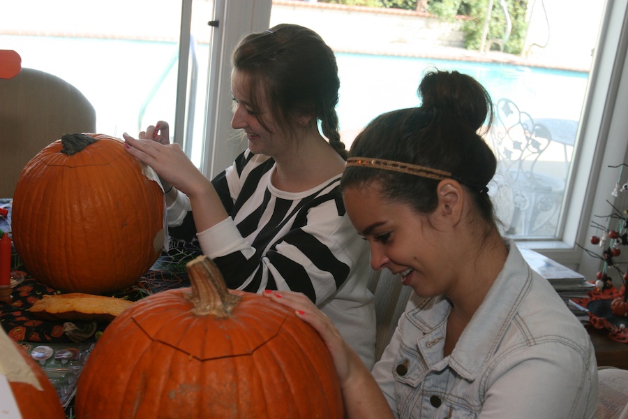 Pumpkin carving with family and friends 10/27/2013