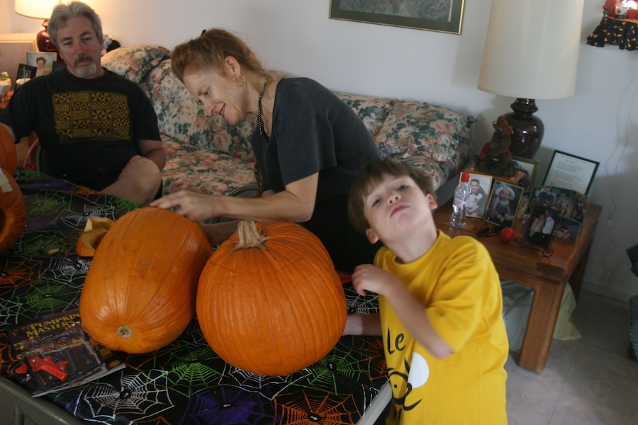 Pumpkin carving with family and friends 10/27/2013