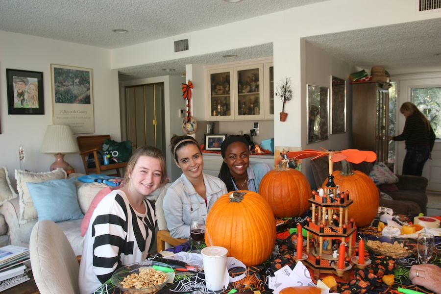 Pumpkin carving with family and friends 10/27/2013