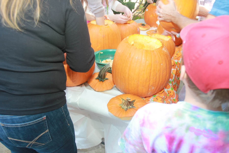 Pumpkin carving October 26th 2014 with family