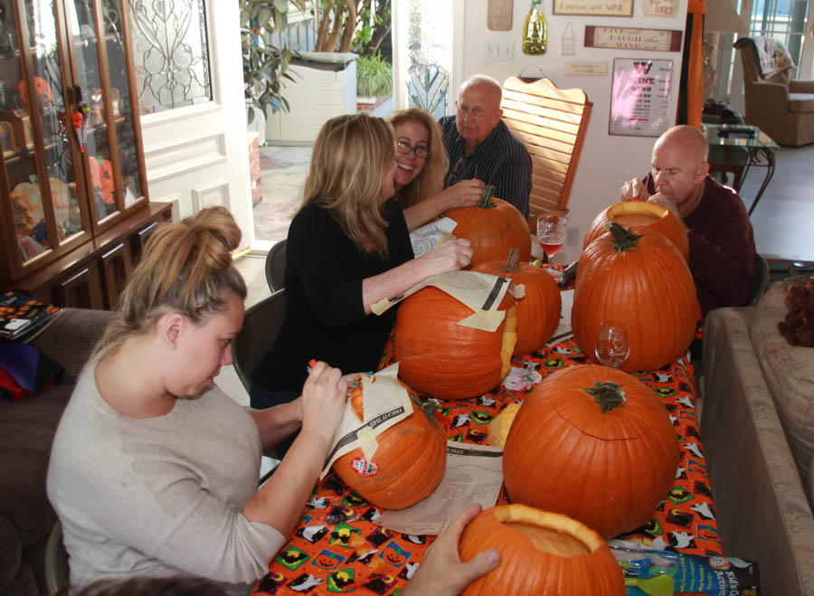 Pumpkin carving October 26th 2014 with family