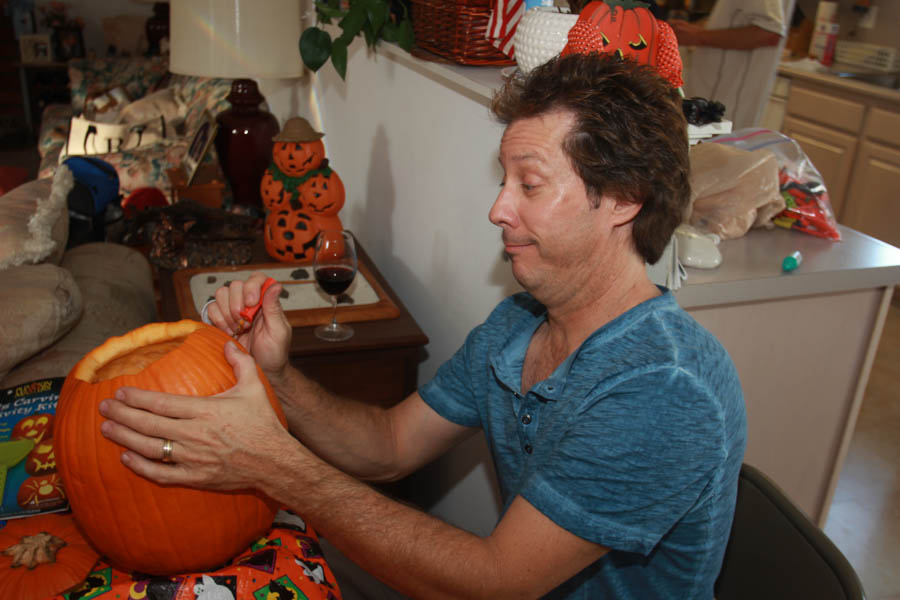 Pumpkin carving October 26th 2014 with family