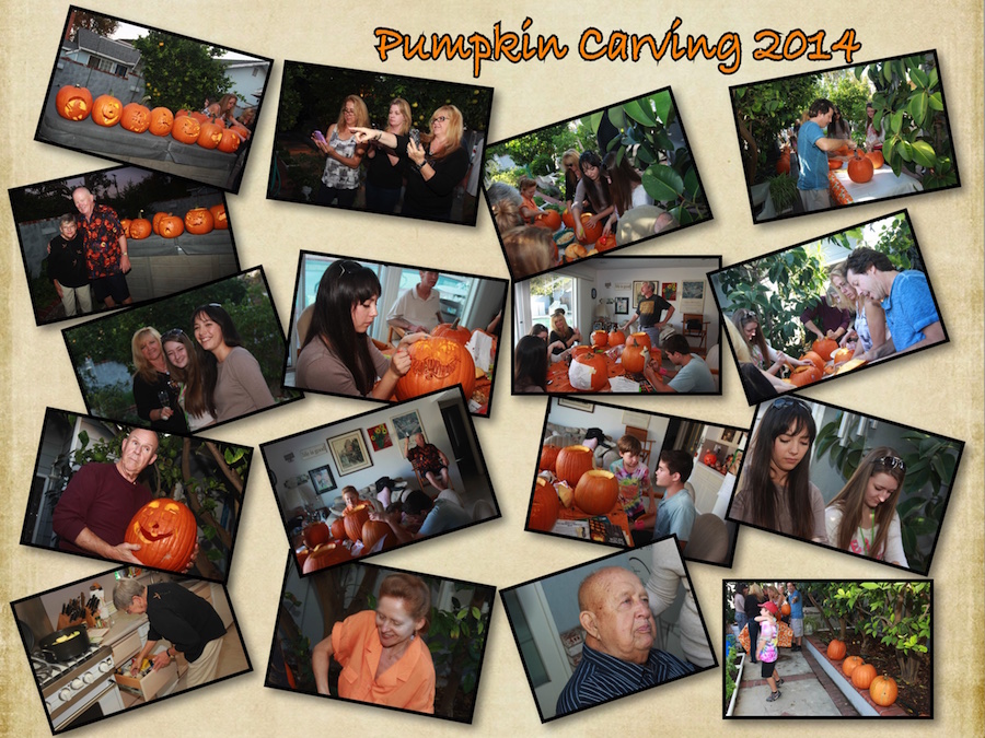 Pumpkin carving October 26th 2014 with family