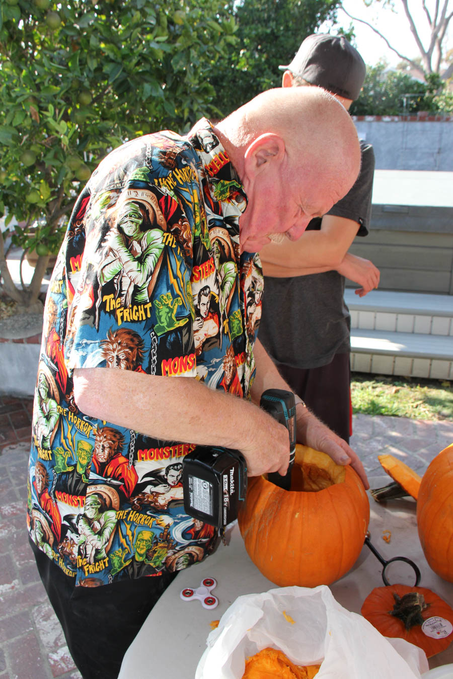 The Liles' Family pumplin carving 10/28/2017