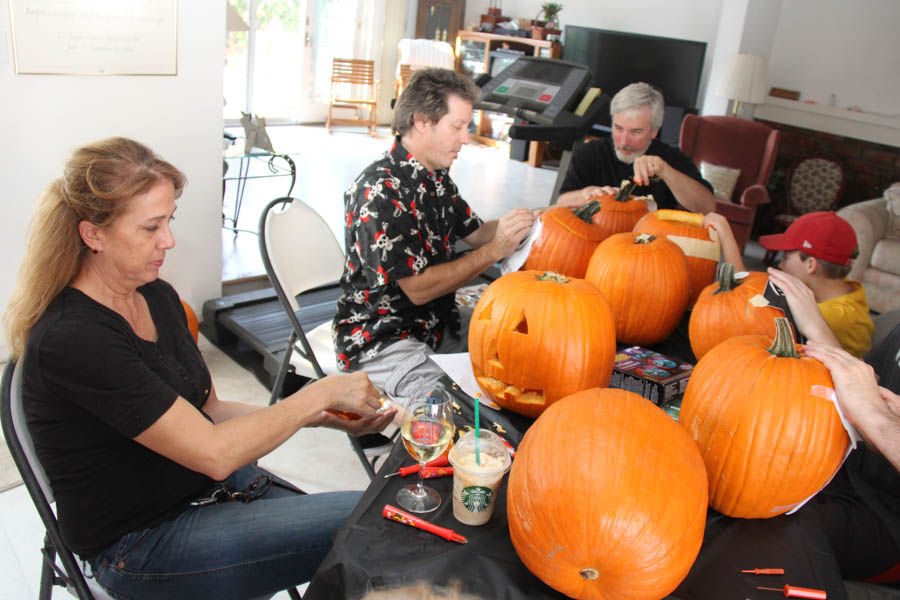 The Liles' Family pumplin carving 10/28/2017