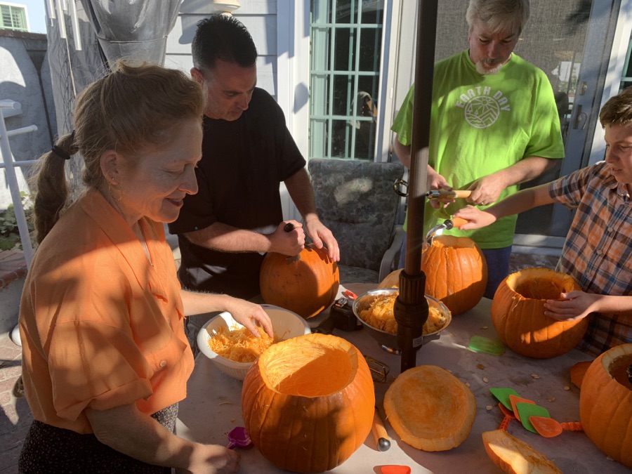 CArving the pumpkins October 27th 2018...Making art interesting!