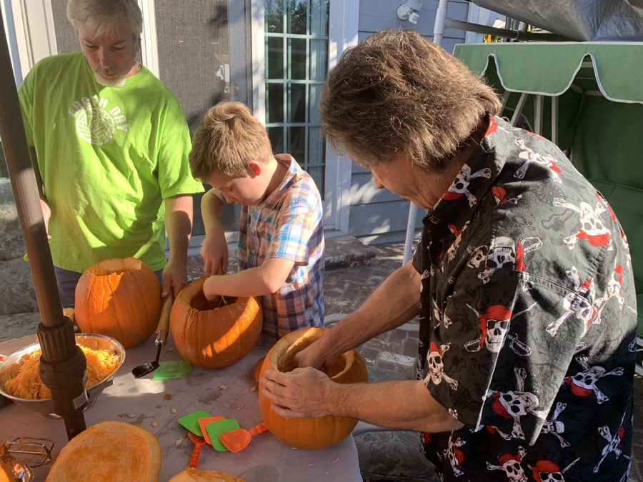 CArving the pumpkins October 27th 2018...Making art interesting!