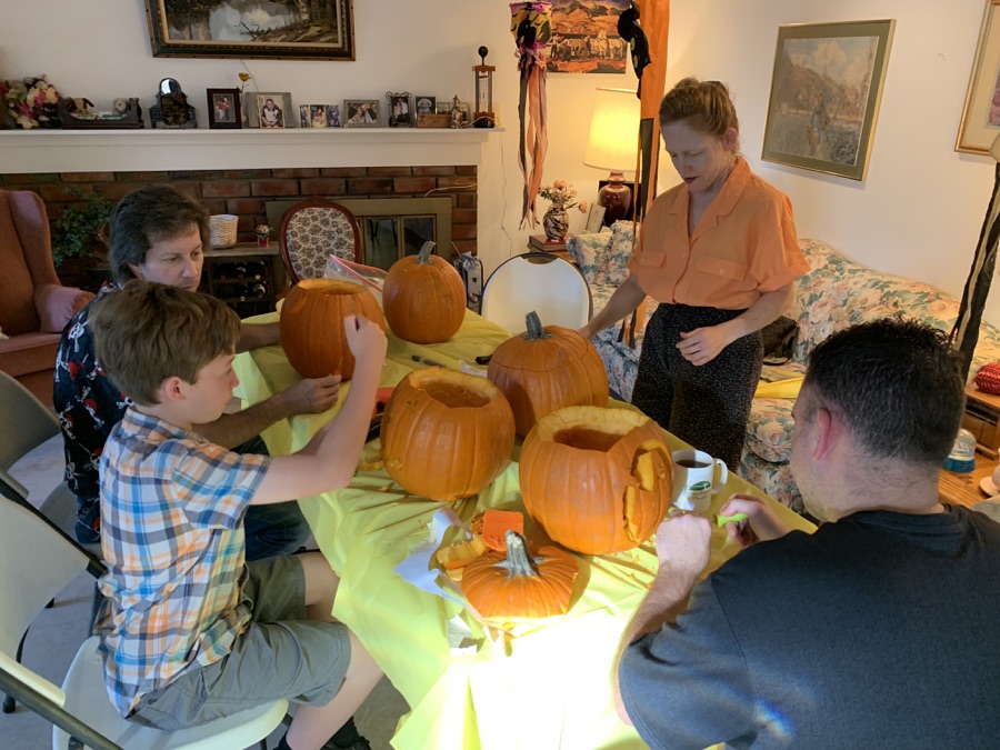 CArving the pumpkins October 27th 2018...Making art interesting!