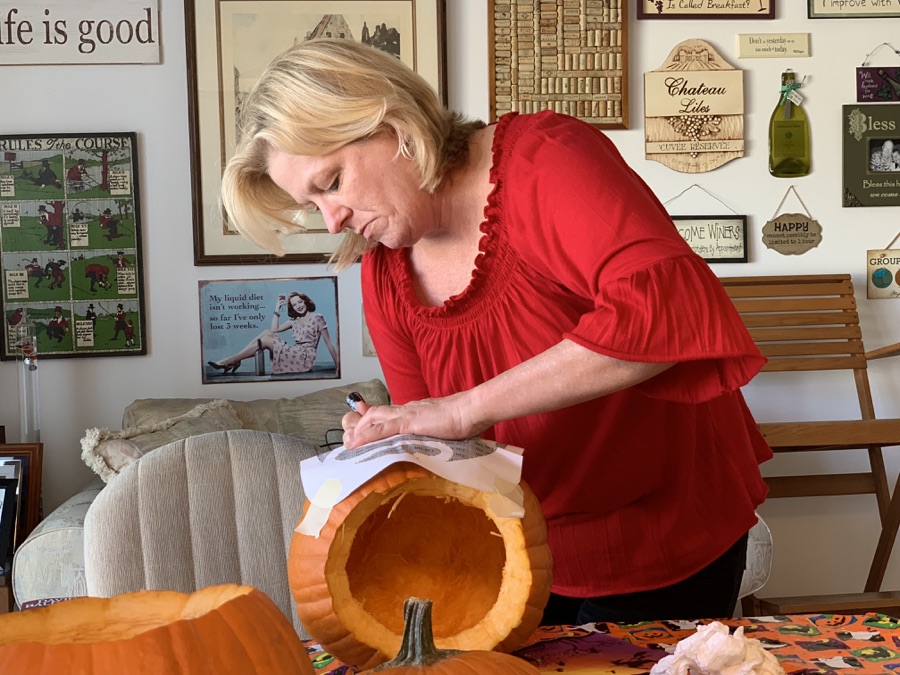 CArving the pumpkins October 27th 2018...Making art interesting!