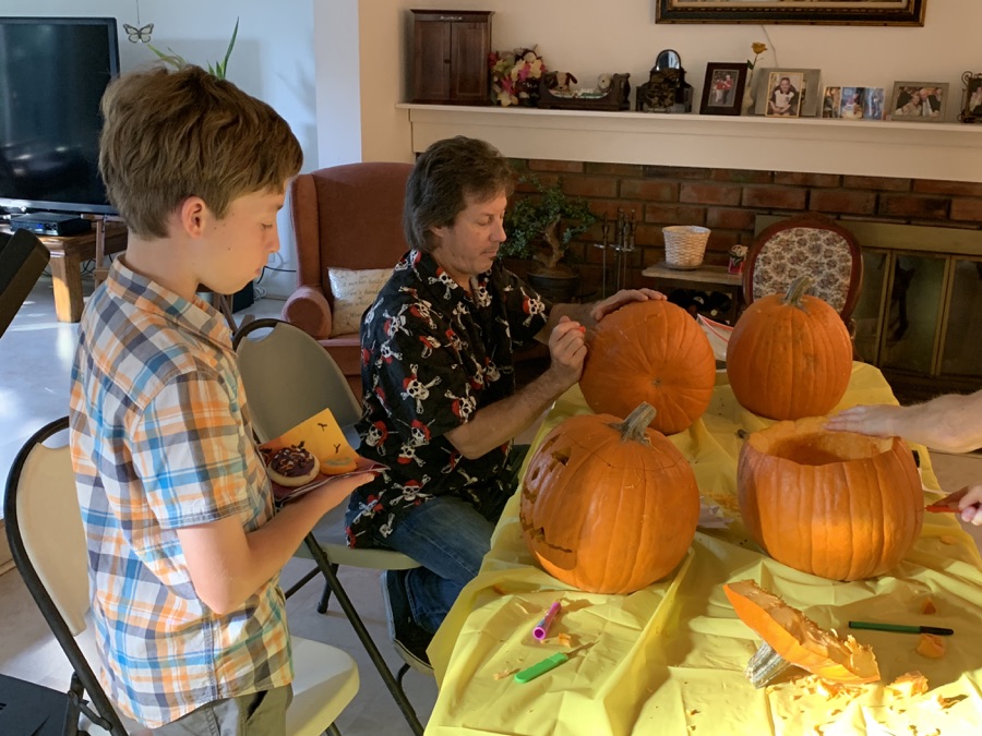 CArving the pumpkins October 27th 2018...Making art interesting!