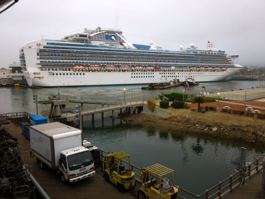 Lane Victory 2011 arrival  and leaving port