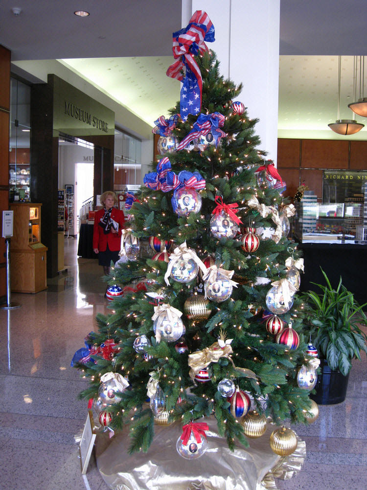 Nixon library Christmas trees 1/8/2010