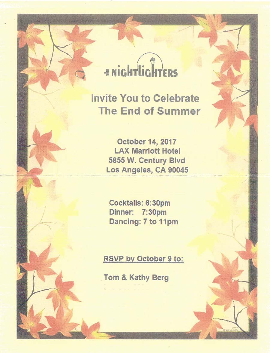 Nightlighters Dinner Dance 10/14/2017