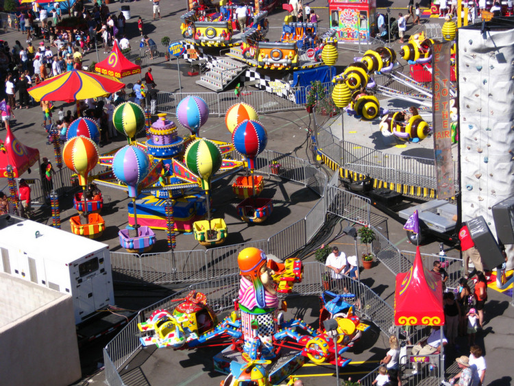 At the fair on opening day