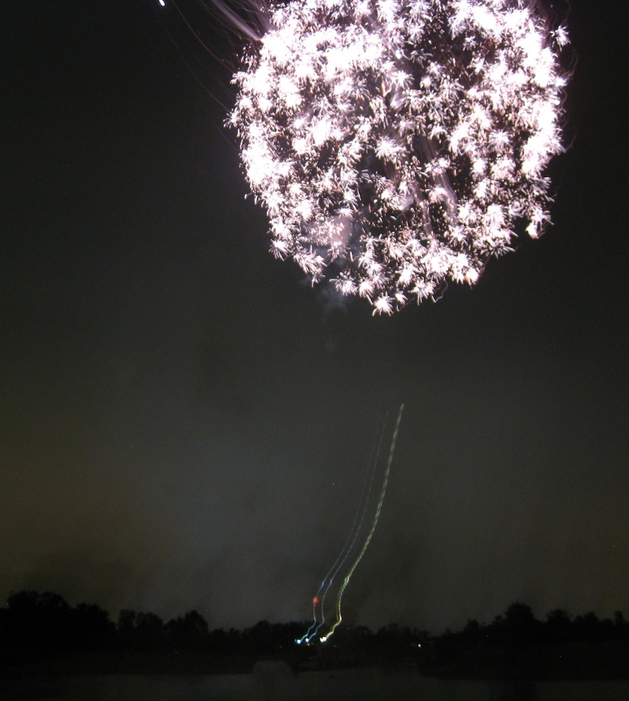 Post dinner fireworks show at ORCC