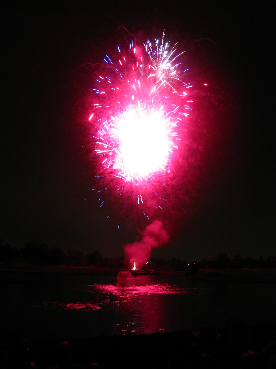 Post dinner fireworks show at ORCC