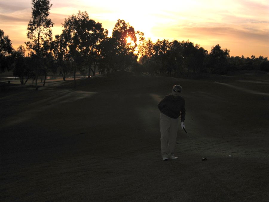 Golfing at ORCC in the wintertime after the time change