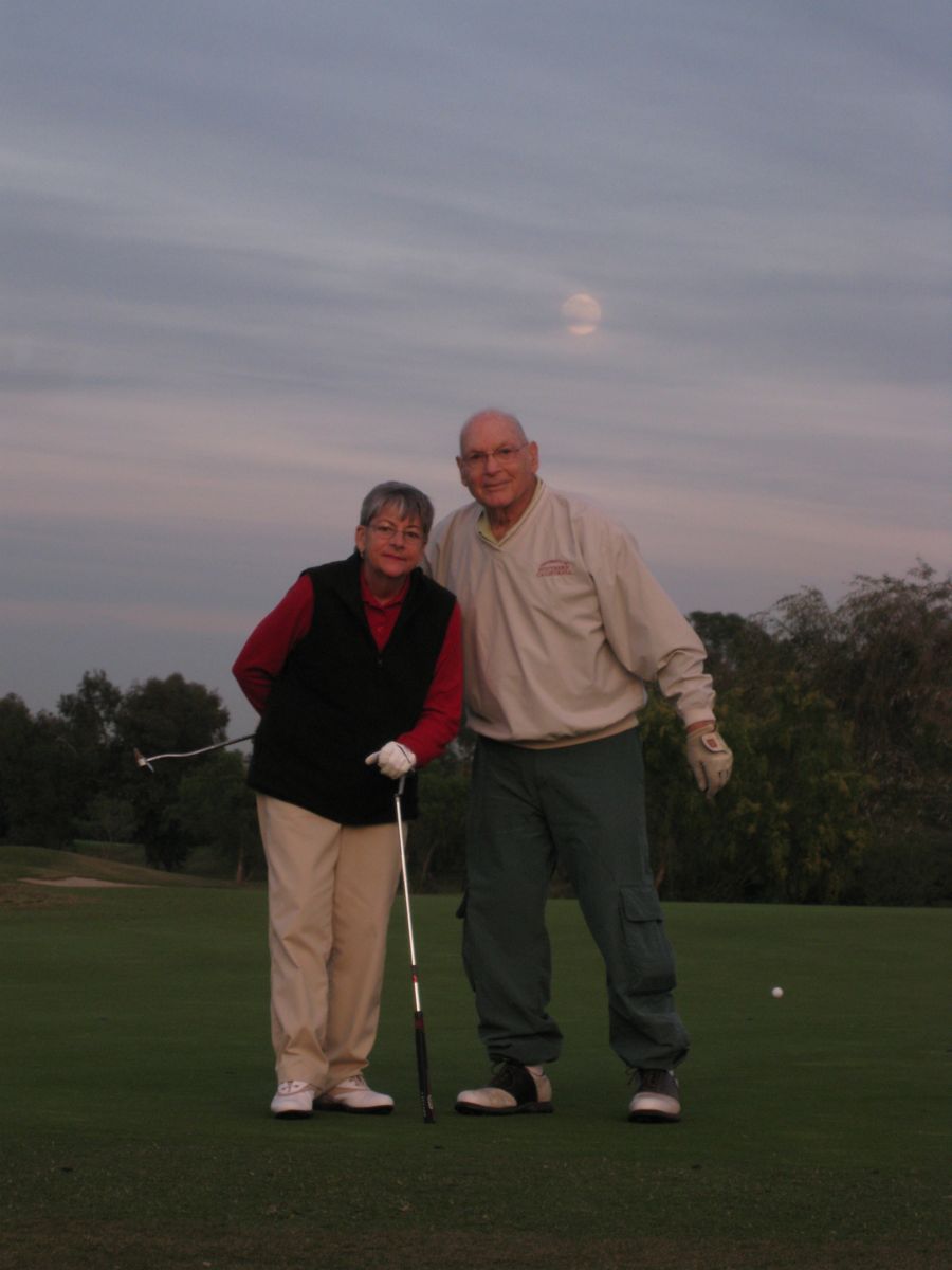 Golfing at ORCC in the wintertime after the time change