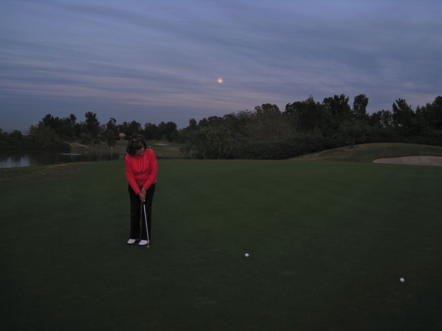 Golfing at ORCC in the wintertime after the time change