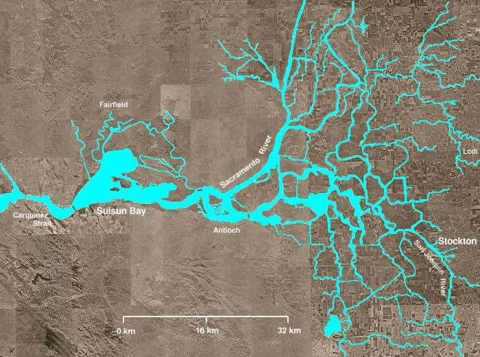 Levees around Stockto