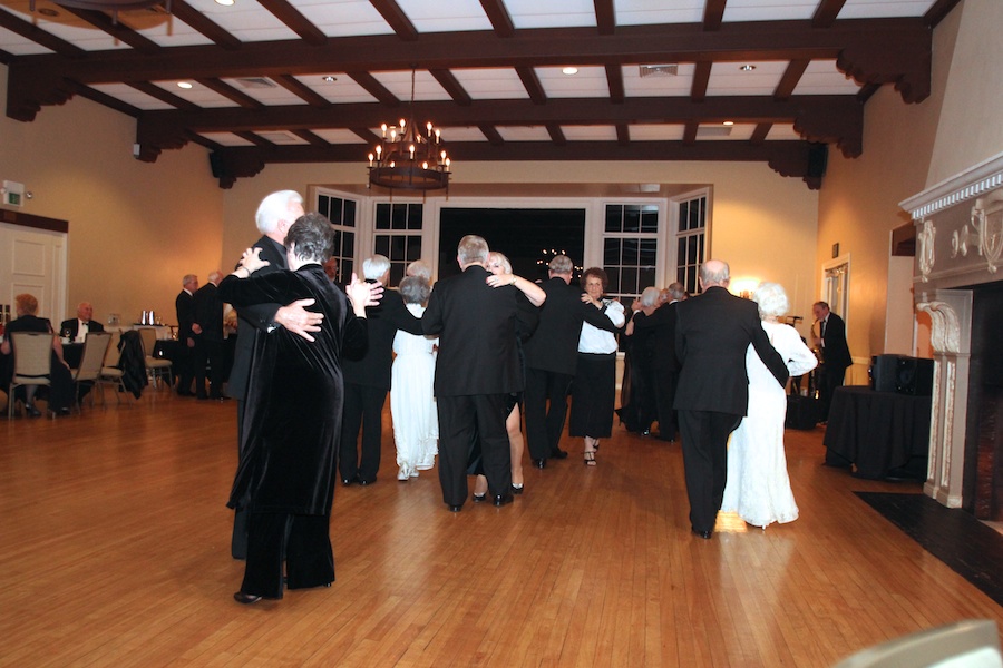 After dinner dancing at the Rondeliers Black and White Ball Januaey 2013