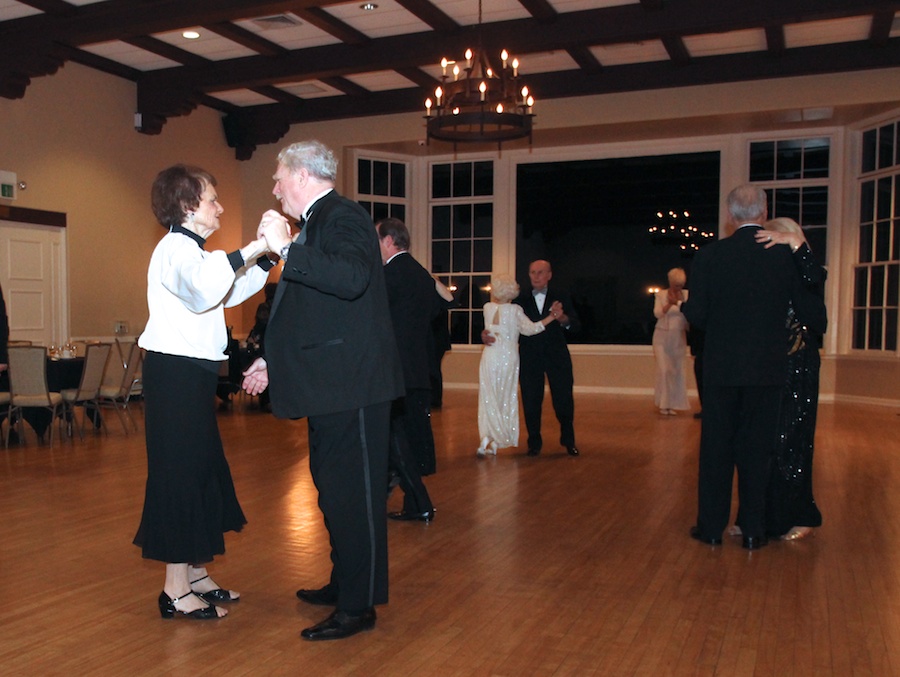 After dinner dancing at the Rondeliers Black and White Ball Januaey 2013