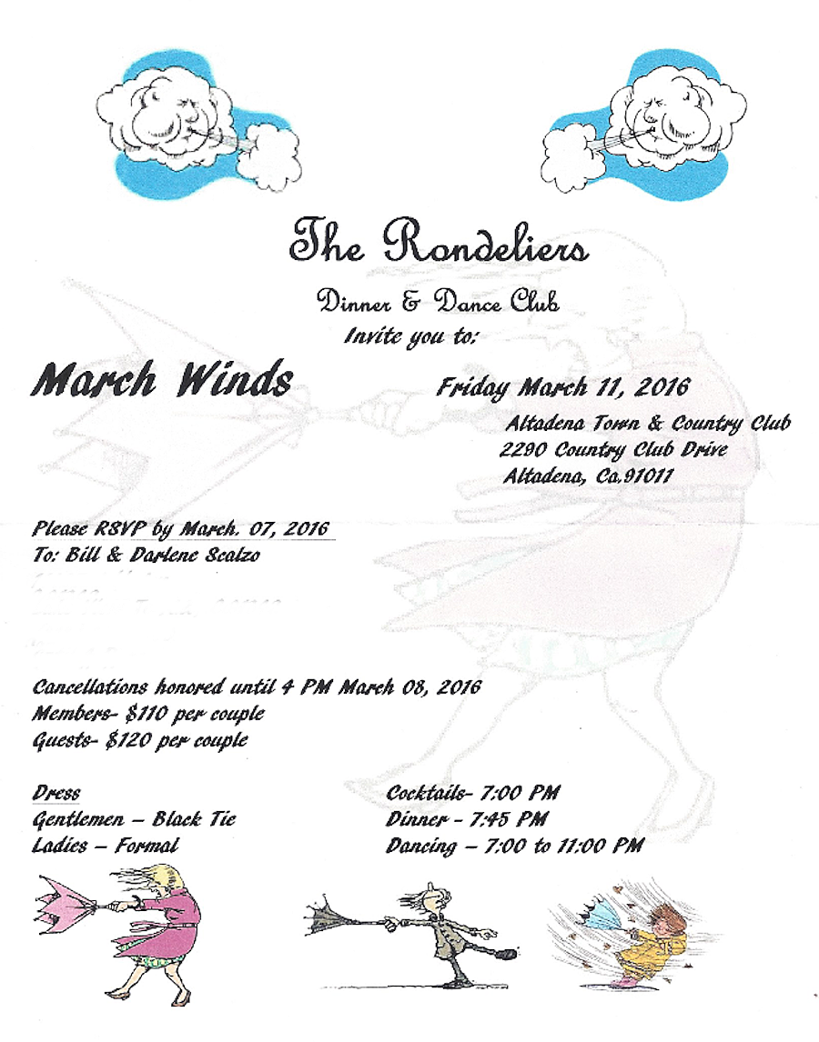 Rondeliers Dance March Winds 3/11/2016