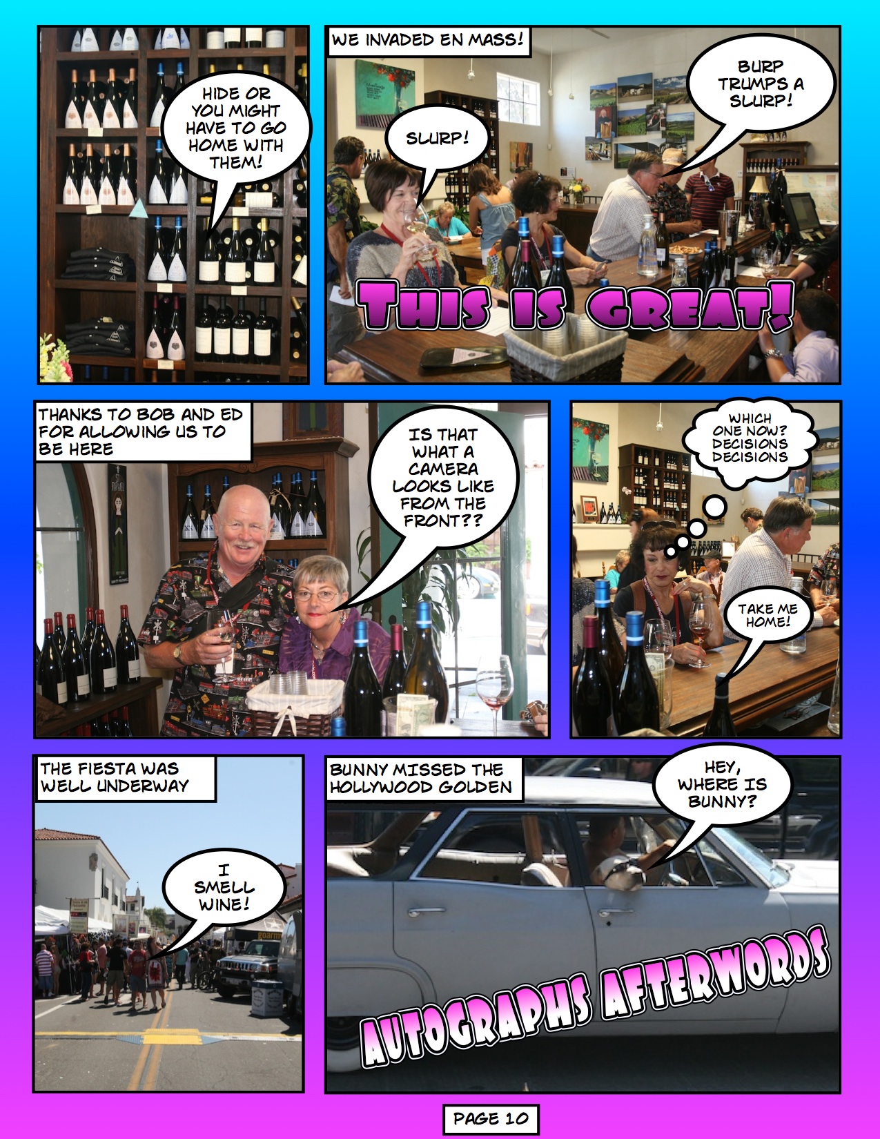 A comic view of the 2012 Vino Trip