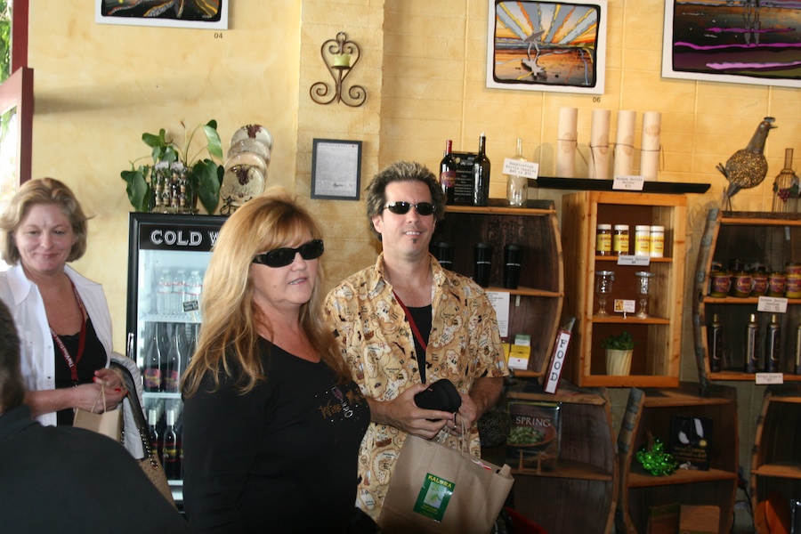 Post lunch wine tasting in  Santa Barbara 2012