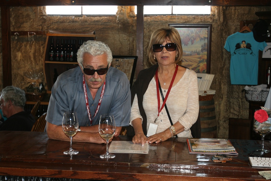 Pre-lunch wine tasting 2012 Santa Barbara  Jaffurs and Carr