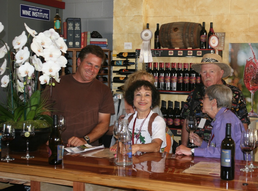 The last winery and leading to the station