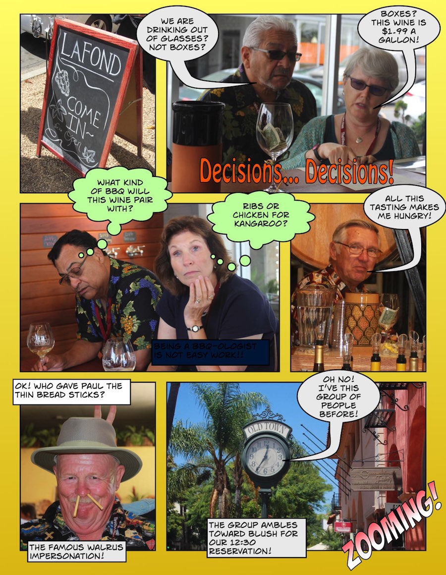 Cartoon version of the 8/1/2015 Vino Train
