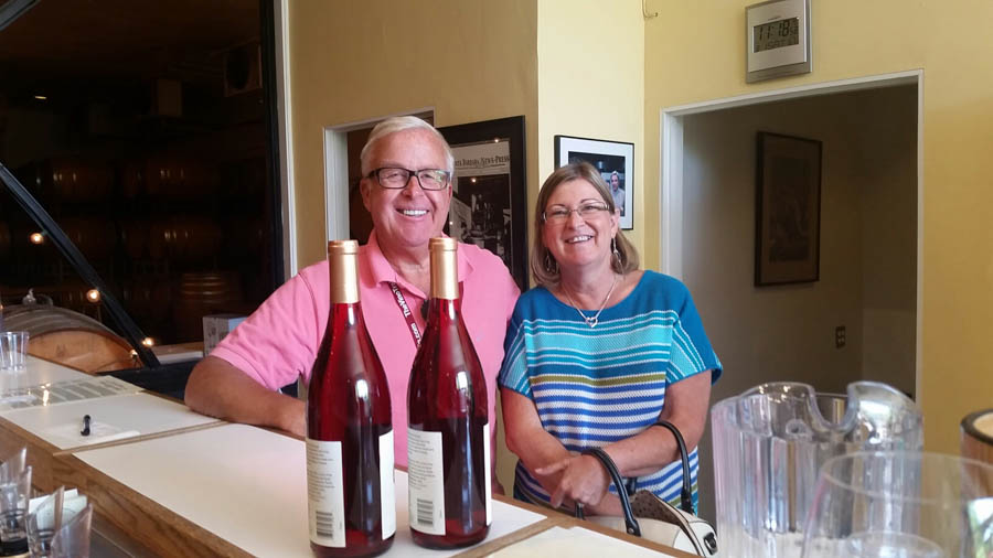 Morning wine tasting before lunch on the Vino Train adventure 8/1/2015