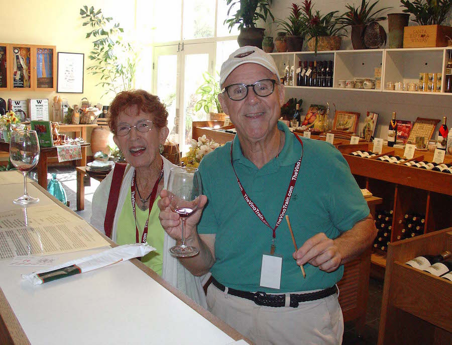 Morning wine tasting before lunch on the Vino Train adventure 8/1/2015