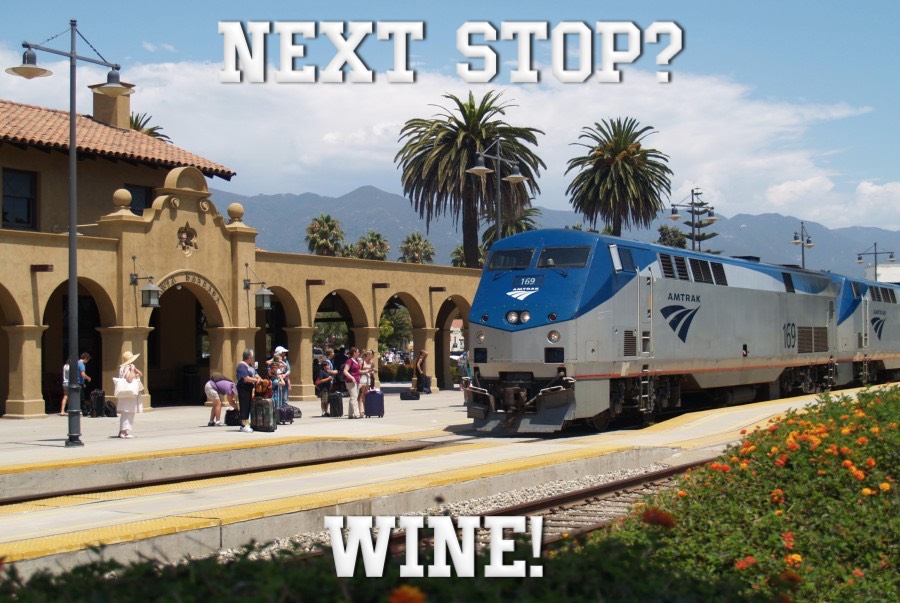 On our way to Santa Barbara on the Vino Train 8/5/2017