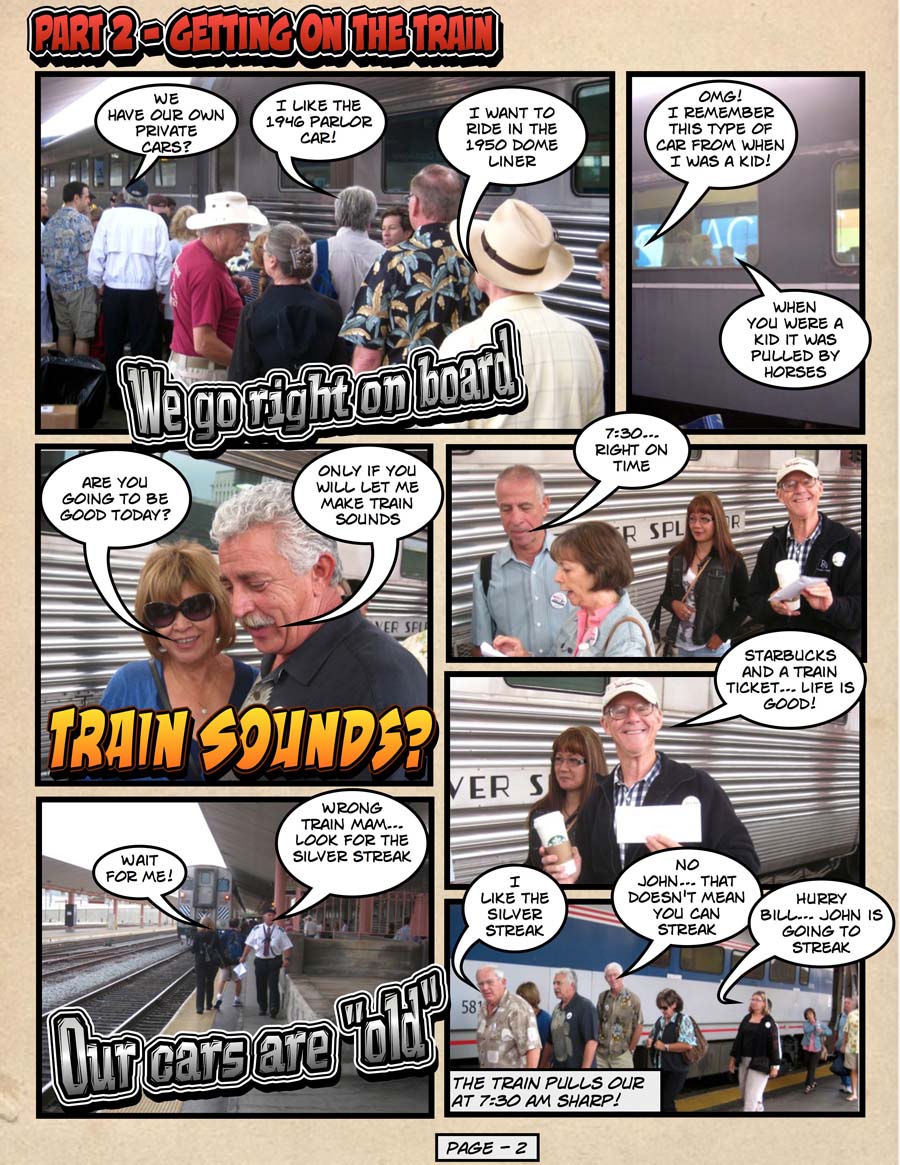 Wine train comics