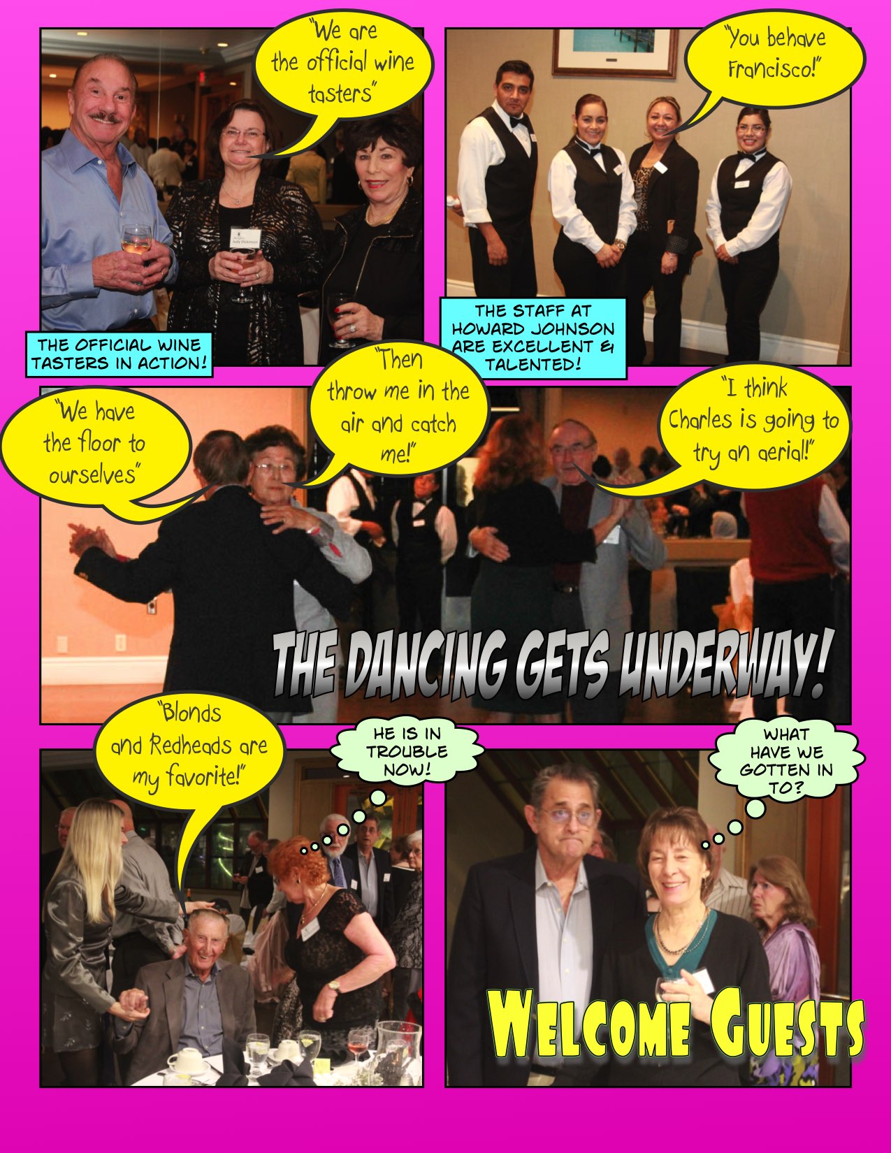 Comic view of the Starlighters January 2016 Winter Casual Dance