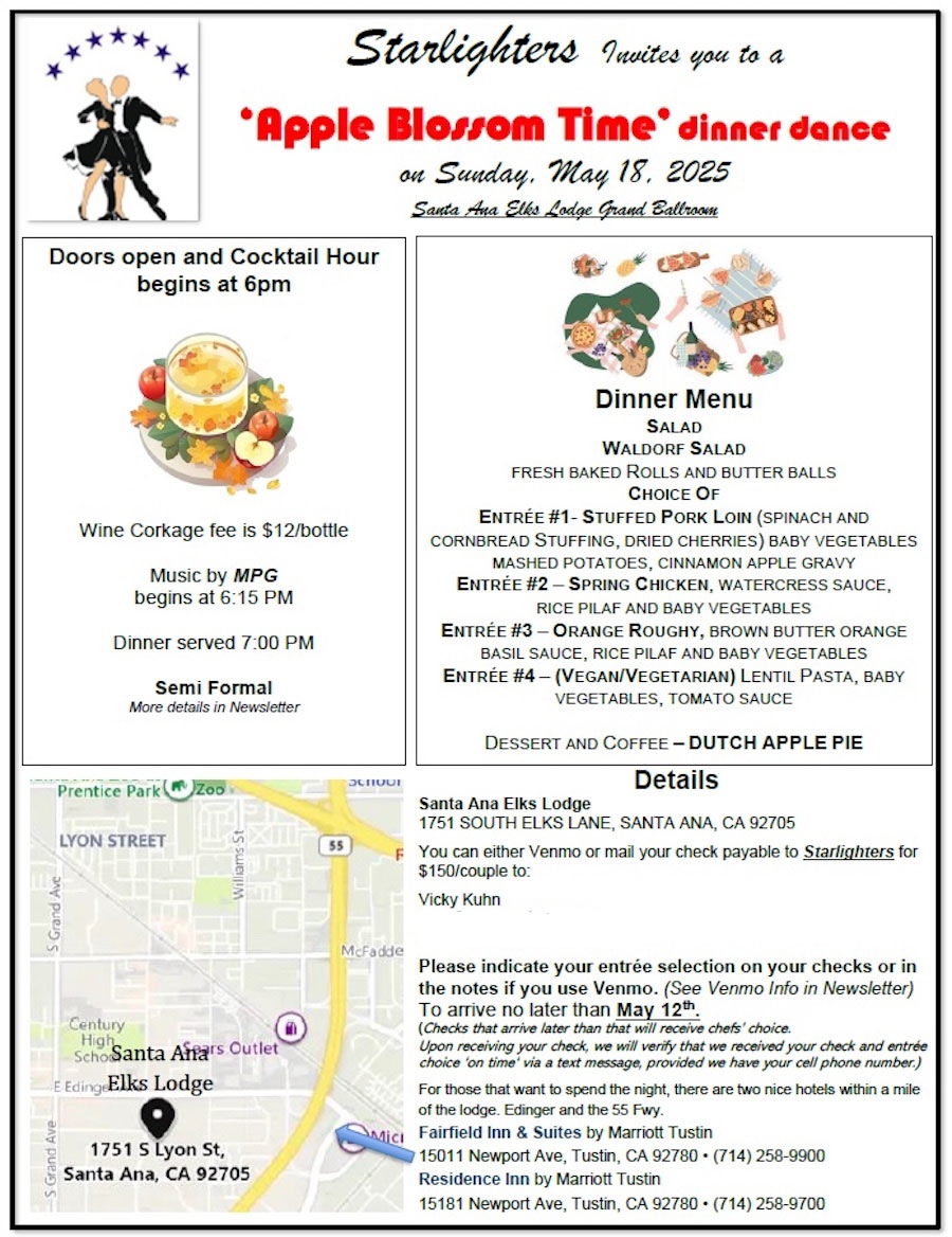 Apple Blossom Time With The Starlighters May 18th 2025
