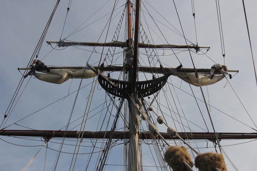 A battle sail in January 2013 on the tall ships