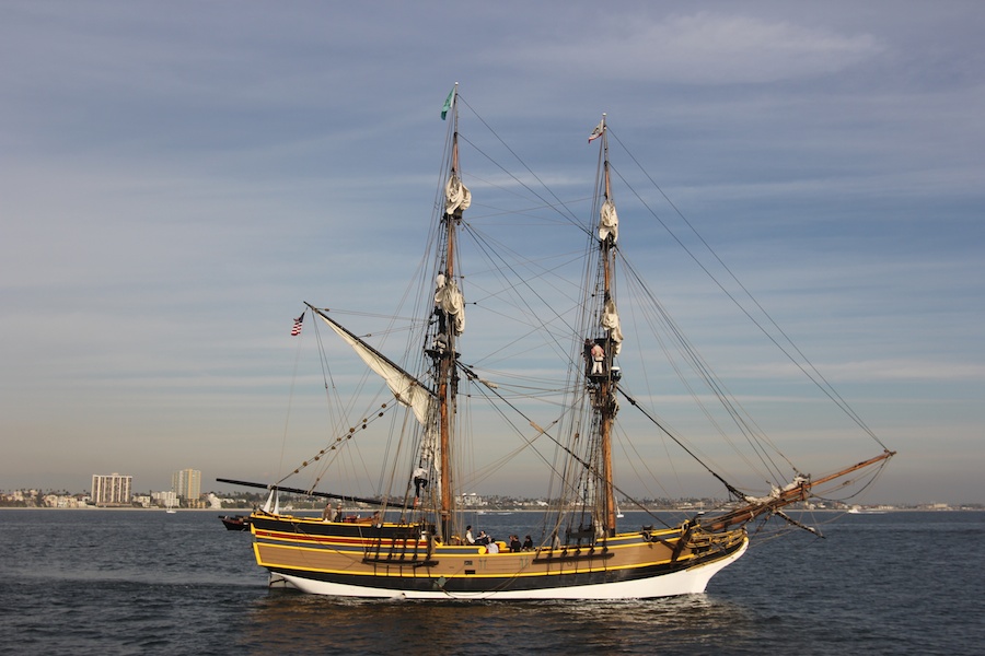 A battle sail in January 2013 on the tall ships