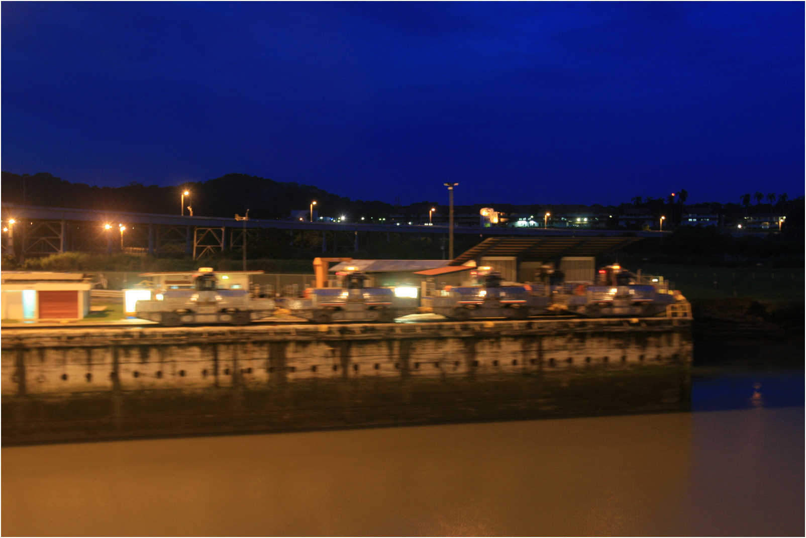 Leaving Lake Gatun And Passing Thru The Locks