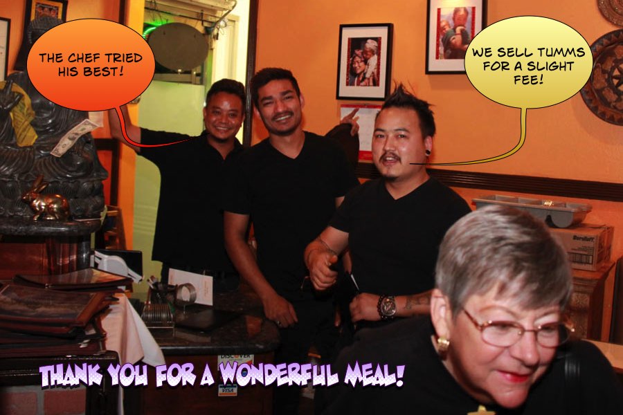 Dining at the Himalayan Grille before the Naples walk 12/20/2016