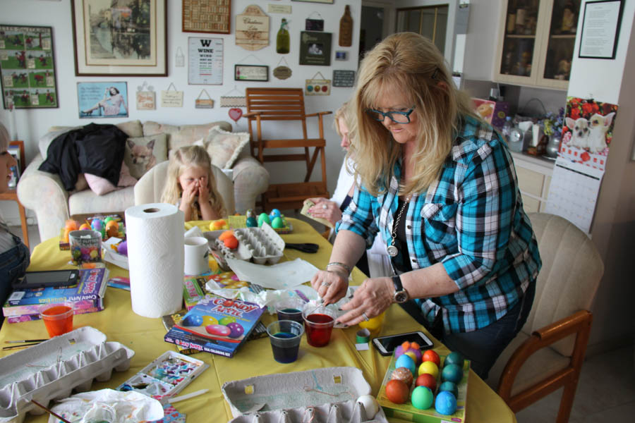 Easter egg coloring March 31st 2018 with family and friends