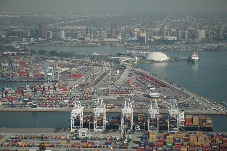 Long Beach Harbor Aerial View