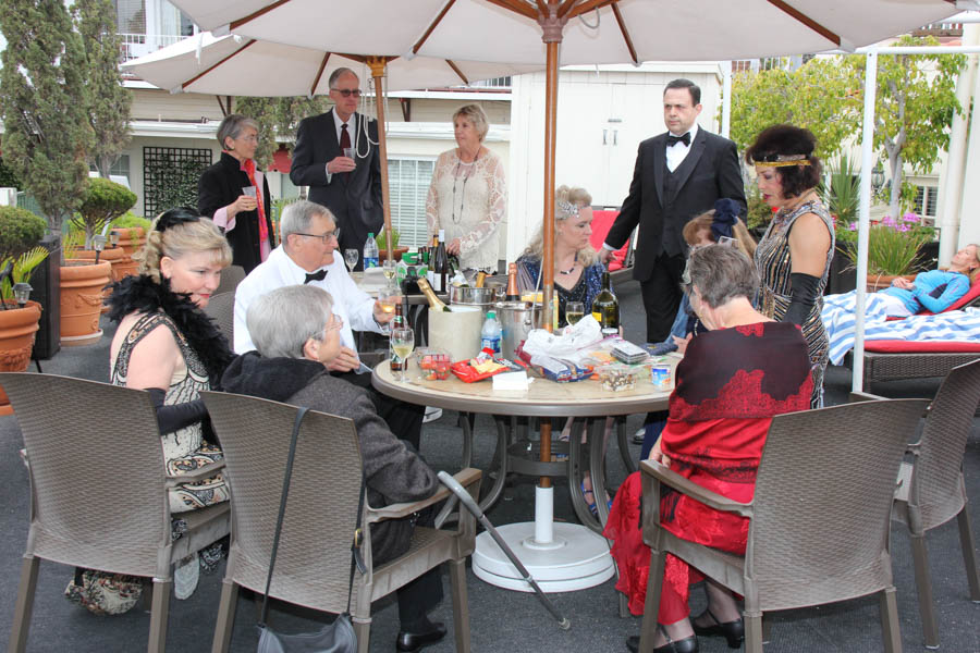 On the patio prior to dinner in Avalon 2018