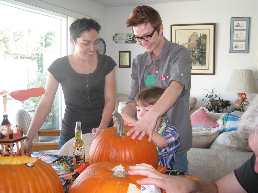 Pumpking carving for Halloween 2012