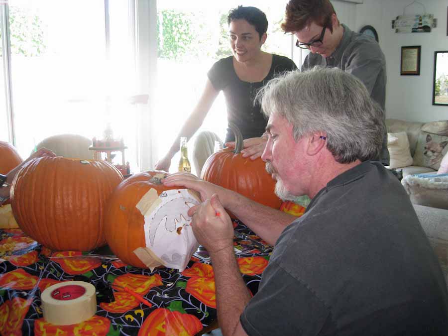 Pumpking carving for Halloween 2012
